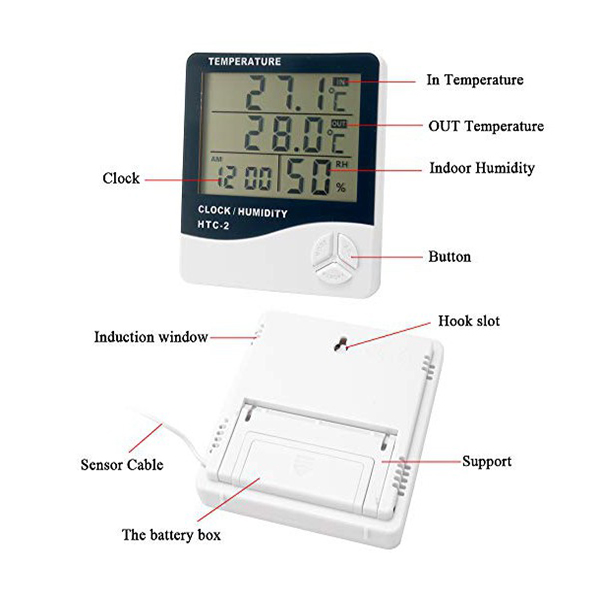 دماسنج و رطوبت سنج دیجیتالی - بازار پزشکی -