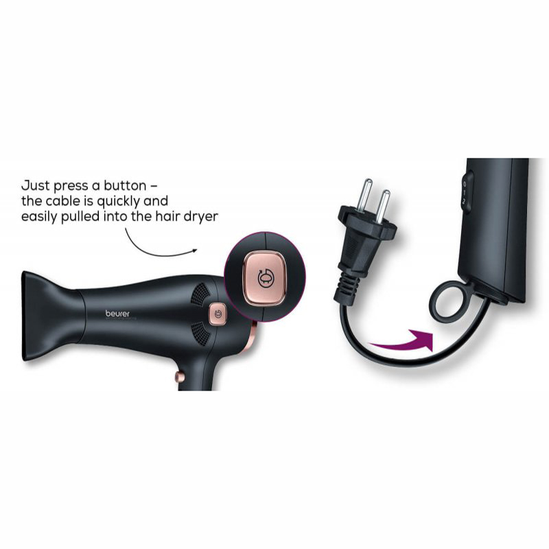 سشوار یونی دارای سیم جمع کن بیورر HC55