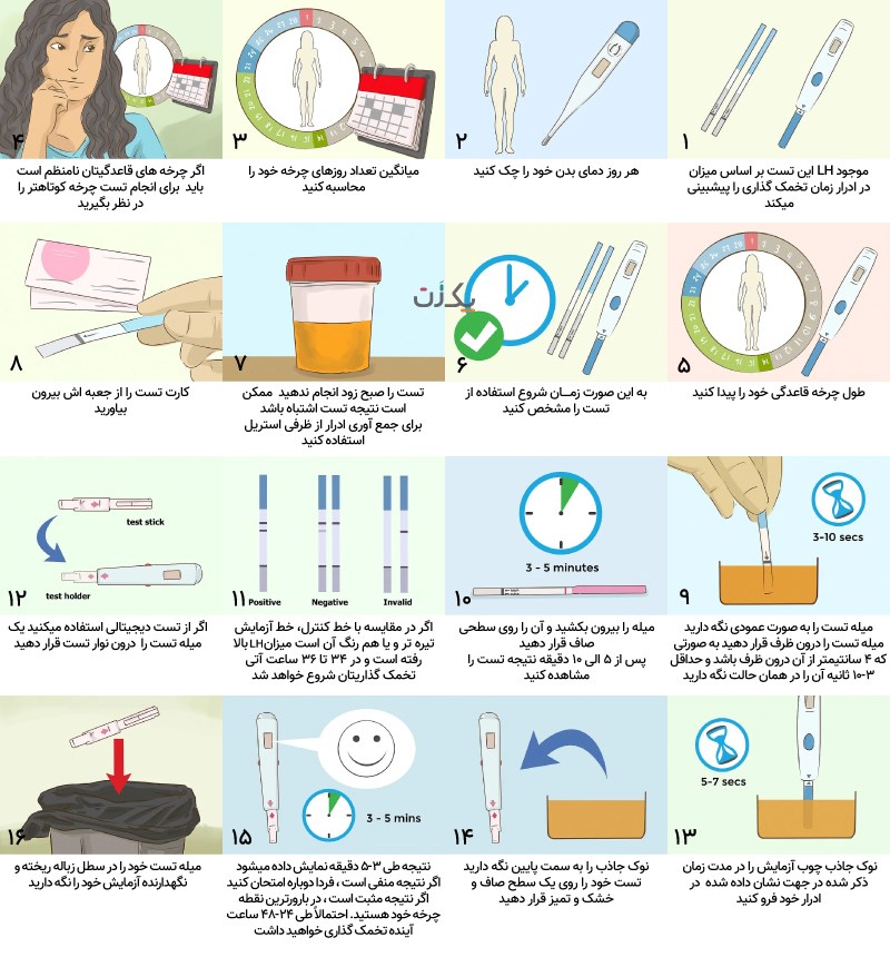 کیت تست تشخیص سریع زمان تخمک گذاری