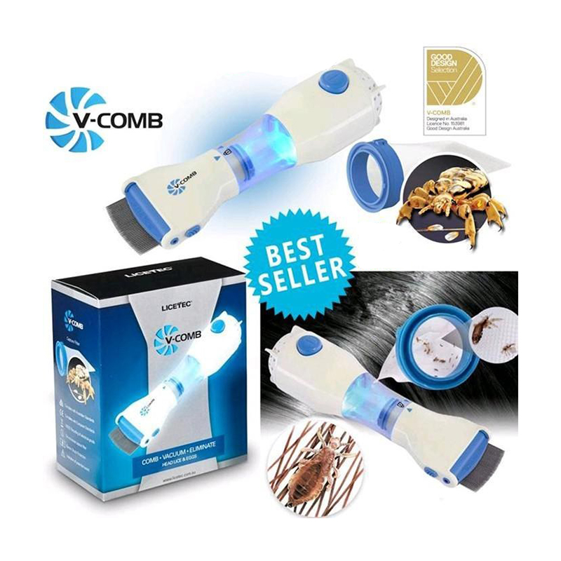 شانه شپش برقی 4 فیلتر v-comb