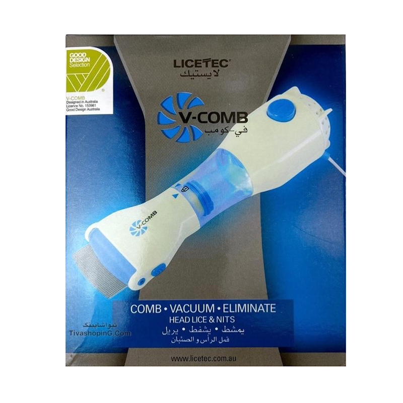 شانه شپش برقی 4 فیلتر v-comb
