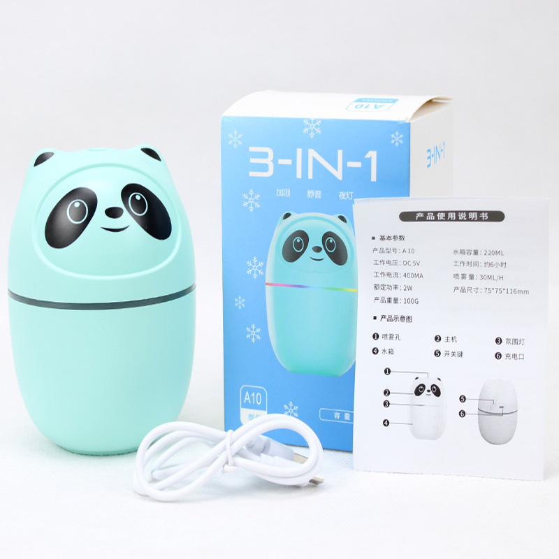 مینی بخور سرد عروسکی مدل 3در 1 چراغ دار