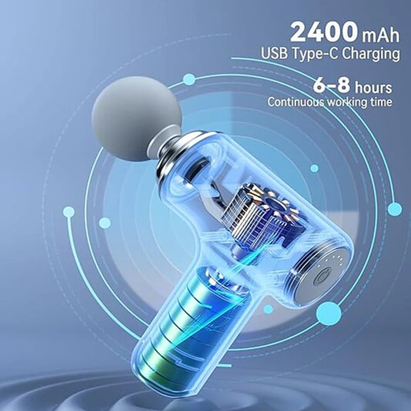 مینی ماساژور تفنگی شارژی مدل MASSAGE GUN MG-203