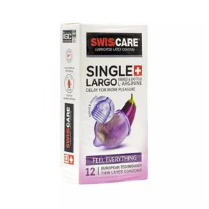 کاندوم حلقوی بزرگ کننده و تاخیری سوئیس کر Single Largo بسته ۱۲ عددی
