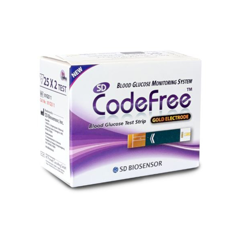 نوار تست قند خون کد فری بسته 50 عددی