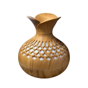 مینی بخور مدل گلدان طرح چوبی